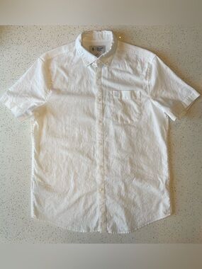 Original Penguin Linen Cotton Short-Sleeve Button-Down Shirt